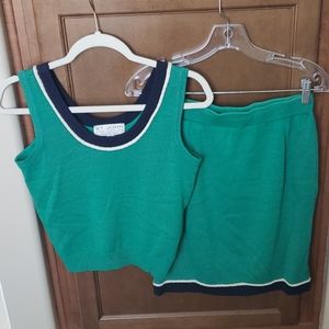 St. John Knit Tank Top and Skirt Set